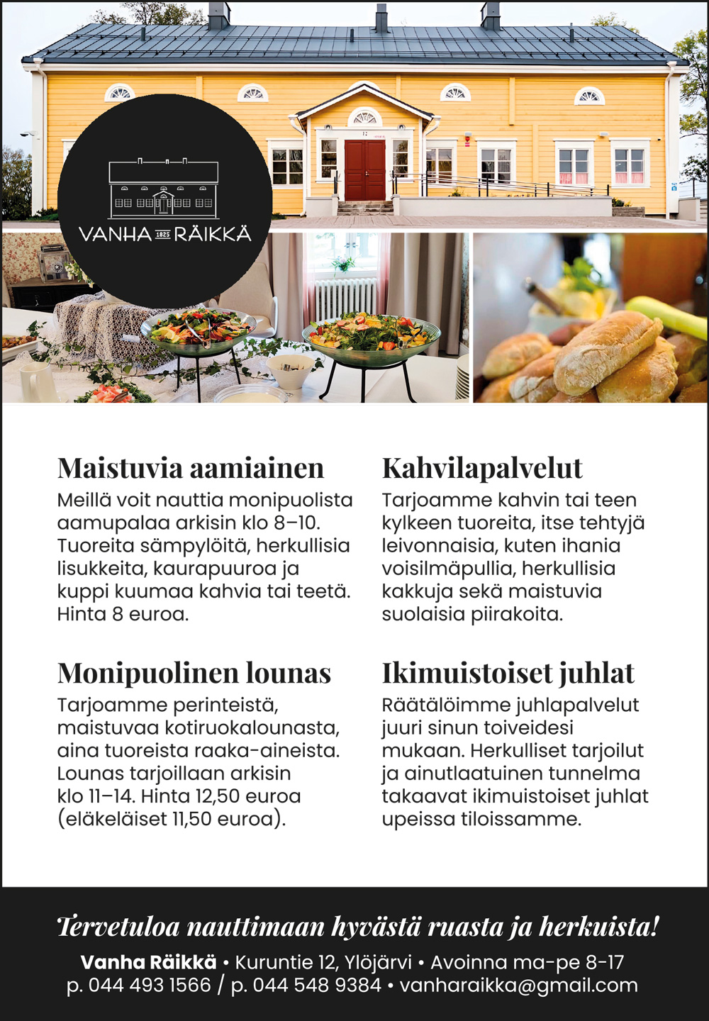 Mainoksen suunnittelu Vanha Räikkä